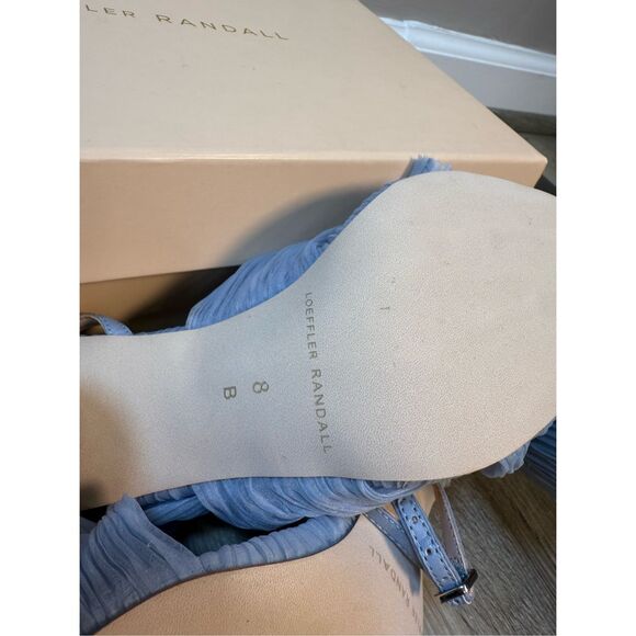 Loeffler Randall Camellia Blue Pleated Bow Heel Size 8 $395 - Picture 11 of 13